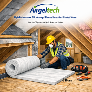 Couverture isolante en aérogel de silice de 10 mm pour système de toiture, ignifuge A1, faible conductivité thermique, barrière thermique pour toiture - Product Image 6