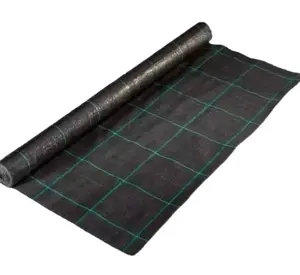 Pp noir oem tapis d'herbe aux fruits Anti-âge contrôle des mauvaises herbes paysage tissu tapis de mauvaise herbe rouleau avec u forme acier couvre-sol clou