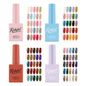 Commercio all'ingrosso una bottiglia un colore 100 colori set di unghie prodotti di bellezza smalto gel uv set di smalti per unghie con etichetta privata nail art