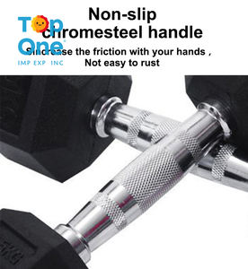 Mancuernas Hexagonales de Hierro Fundido con Revestimiento de Goma Antideslizante, para Entrenamiento y Fitness, Unisex, en Pesos de 5, 10, 20, 30, 40 y 100 kg, Venta al Por Mayor TopOne - Product Image 4