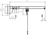 Grue à flèche murale de 2 tonnes à montage direct usine avec palan électrique à chaîne pour la manutention de matériaux en atelier