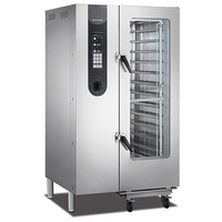 Cuiseur à riz en acier inoxydable à porte simple/double vitrée avec chariot, électrique 380V triphasé, équipement de cuisine professionnel