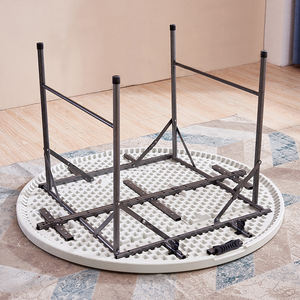 Mesa Redonda Plegable de Plástico para Exteriores para Banquetes, Mesa de Comedor Moderna Plegable para Bodas al por Mayor, Mesas Blancas de Jardín para Eventos y Fiestas - Product Image 4