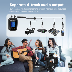 Micrófono Inalámbrico de Solapa Saramonic Blink500 ProX B8 de Cuatro Canales con Grabación Integrada para Teléfonos Inteligentes - Product Image 6