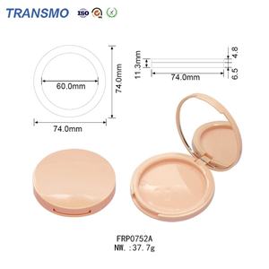 Boîtes rondes en plastique vides pour fard à joues, emballages cosmétiques recyclables pour poudre corporelle - Product Image 2