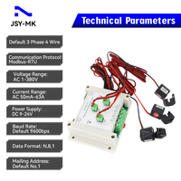 Medidor de Energía Trifásico JSY-MK-354 63A con Protocolo RS485 Modbus-RTU, Módulo de Medidor de Energía Bidireccional 3*220V/380V 50/60Hz