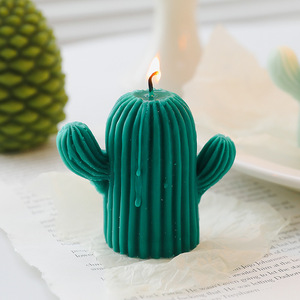 Ensemble de bougies parfumées en forme de cactus blanc, vert, rose, menthe, en cire de paraffine, décoration originale, cadeau pour la décoration de la maison - Product Image 2