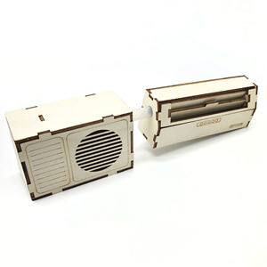Mini aire acondicionado montado en la pared con unidad exterior, kit de madera 1:18 para niños, juguete científico DIY, modelo educativo - Product Image 3