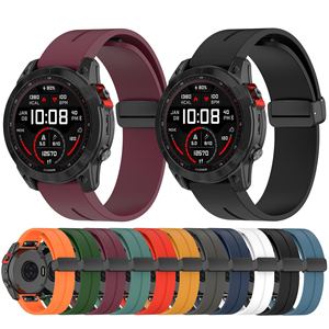 Correa Magnética de 26mm 22mm para <span class=keywords><strong>Garmin</strong></span> Fenix 7 7X 6X Pro 5Plus 6S 7S 3 3HR <span class=keywords><strong>Forerunner</strong></span> 965 <span class=keywords><strong>945</strong></span>, Correa Deportiva de Silicona de Liberación Rápida - Product Image 1