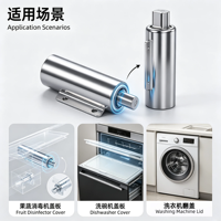 Peredam Putar Jen-1012C 12MM Paduan Seng Satu Arah Soft Close untuk Mesin Cuci, Penanak Nasi, dan Peralatan Rumah Tangga