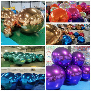Boule de miroir gonflable or argent brillant Ballons décoratifs de forme spéciale Grandes boules de miroir gonflables géantes brillantes - Product Image 6
