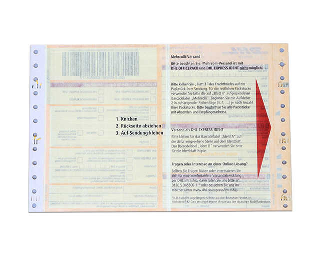 Dhl High Quality Courier Waybill With Barcode and Digital Number