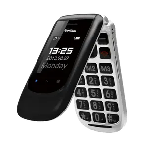 YINGTAI 2.4 इंच फ्लिप बुजुर्ग सेल फोन जीएसएम ट्रैक्टर बैंड दोहरी सिम Telefone एफएम एसओएस खुला दोहरी स्क्रीन वरिष्ठ फोन 2G के साथ बटन