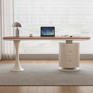 Modern Luxury Cream Style Solid Wood <strong>Desk</strong> for Home Study &amp; Office Light Computer <strong>Desk</strong> Elegant Coffee Table - Product Image 4