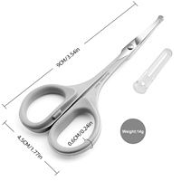 Ciseaux de maquillage professionnels à poignée confortable en acier inoxydable, ciseaux à sourcils de haute qualité à pointe affûtée, ciseaux à cuticules pour ongles