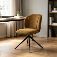 Fauteuil de haute qualité avec dossier haut et assise rembourrée, chaise longue rembourrée pour coin lecture, pieds en métal pour meubles de maison