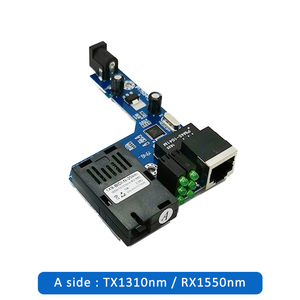 มินิไฟเบอร์ออปติกสวิทช์อีเธอร์เน็ต 1 คู่ 100Mbps อีเธอร์เน็ตเร็วไฟเบอร์สื่อตัวรับส่งสัญญาณโหมดเดียวไฟเบอร์ออปติกสวิทช์ SC 20 กม. - Product Image 6