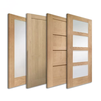 Portes intérieures en bois massif de style Shaker, modernes et personnalisées, avec isolation acoustique, pré-montées et finition placage apprêté, pour villas chinoises.
