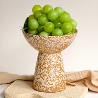 Assiette à fruits en porcelaine fine de style Wabi Sabi, motif encre éclaboussée blanche, pour hôtel, gîte, décoration artistique, salon, table basse