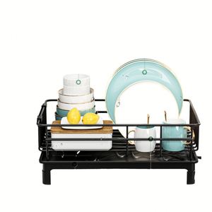 Single Layer Hollow Metal <b>Dish</b> <b>Rack</b> Kitchen Countertop Drainage Tray Multifunctional Tableware <b>Rack</b> Rust Resistant Durable - Product Image 1