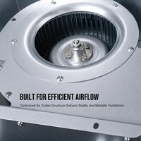 Ventilateur de plafond centrifuge en acier inoxydable mural pour salle de bain intérieure, commande tactile, aspiration par conduit, ventilation domestique, évacuation