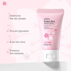 LAIKOU krim wajah Sakura Jepang, krim & Losion Pencerah Pelembab 30g untuk wajah