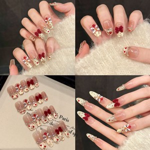 <span class=keywords><strong>Uñas</strong></span> <span class=keywords><strong>acrílicas</strong></span> de diseño de ojo de gato blanco, ultrafinas, hechas a mano, con diseño de lazo de danza del <span class=keywords><strong>león</strong></span>, para el Año Nuevo, las más vendidas - Product Image 4