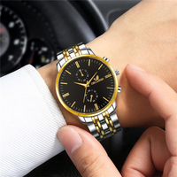 Montres pour hommes Nouvelle montre ORLANDO 001 Montre à quartz tendance pour hommes Plaqué argent or Acier inoxydable Montre-bracelet Masculino Relogio