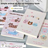 Nouveau Original mignon Animal A6 bloc-notes rabattable reliure thermique haute valeur épaissie en cuir couverture rigide spécial étudiant dessin animé