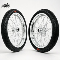 Kit de Ruedas Supermoto de 17 Pulgadas, Juego Completo de Ruedas con Neumáticos de Carretera, Surron Light Bee X LBX, Cromado Plateado, Mejora para Motocicleta Eléctrica Todoterreno