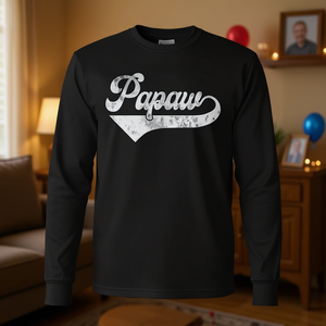 T-shirt à manches longues Papaw Vintage Retro pour la fête des pères, cadeau pour grand-père - Product Image 3