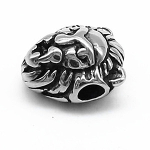 yunnique Lion Head Spacer Bead Stainless Steel Irregular Shape For Bracelet Making Jewelry Findings - Product Image 2