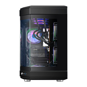 Gabinete de PC <span class=keywords><strong>ATX</strong></span> de <span class=keywords><strong>Torre</strong></span> Media con Refrigeración Líquida de 360°, Chasis <span class=keywords><strong>Grande</strong></span>, Vista Panorámica de Tres Lados de Cristal, Estilo Pecera - Product Image 3