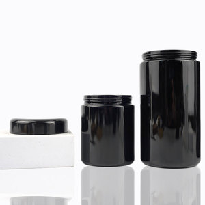 Frascos de Vidrio Negro Oscuro a Prueba de Luz y Olores OEM, Recipientes de Almacenamiento con Filtro Ultravioleta y Sellado Hermético para Productos Secos - Product Image 1