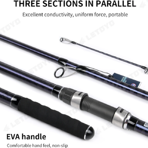 서핑 Gazer 3 섹션 X 카본 서핑 낚싯대 100-300g 싱커 피더 민물 잉어 배스 낚시 일본 후지 부품 - Product Image 3