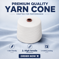 100% Polyester Eco-Friendly S-Twist Yarn for Weaving Knitting Sewing Raw Pattern 40S Thread