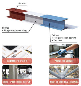 Dış mekan çelik yapısında Ultra ince yanmaz kaplama 2 saat yangına dayanıklı kaplama için şişen yangın geciktirici boya - Product Image 4
