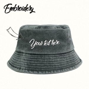 Sombrero de Pescador Bordado Personalizado Estilo Vintage, Gorra Retro Clásica de Algodón Lavado para Hombres y Mujeres, Uso Diario Informal para Pesca y Esquí - Product Image 4