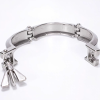 Collier de serrage en U pour tuyau d'échappement en acier inoxydable, raccord à trois voies pour support à rainure