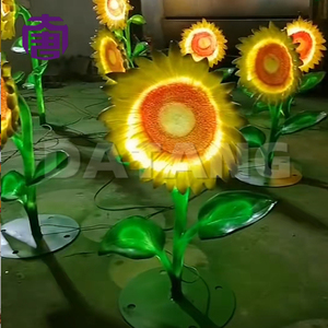 Nueva luz LED solar para césped con motivo de girasol, impermeable, decoración de jardín para uso doméstico - Product Image 6