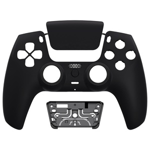 EXtremeRate Luna Redesigned Custom Soft Touch Black Front Shell Replacement for <b>PS5</b> <b>Controller</b> Repair Parts Accessories - Product Image 1