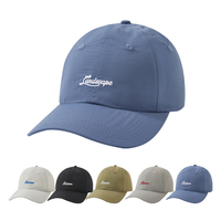 Casquette de baseball sportive 6 panneaux personnalisée avec logo brodé, séchage rapide, couleur unie, printemps-été, pour homme