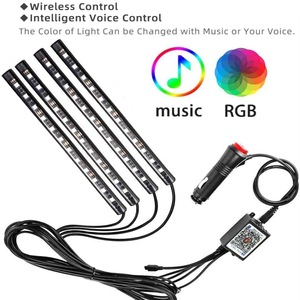 Luz LED RGB para <span class=keywords><strong>Debajo</strong></span> <span class=keywords><strong>del</strong></span> Asiento <span class=keywords><strong>del</strong></span> Coche, Lámpara de Ambiente Interior con 48 LED y Aplicación para Tira de <span class=keywords><strong>Luces</strong></span> Decorativas Interiores - Product Image 3