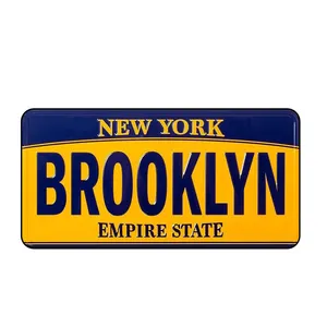 New York Hot Sell Custom Pattern Embossed Aluminum Car License Plates For Decoration