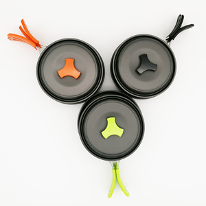 Juego de Utensilios de Cocina Portátiles de Aleación de Aluminio para Acampar, Juego de Ollas y Sartenes Ligeras para Cocinar al Aire Libre con Mango Plegable para Senderismo - Product Image 5