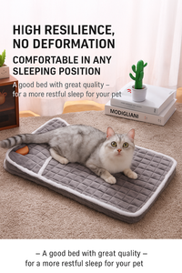 JZ Solid Pattern Stoff Hunde matte Katzen bett Wasch bar Bequemes Haustier Isomatte Reiß verschluss Abdeckung Modern für Kisten boden Verwendung Made Schwamm - Product Image 4