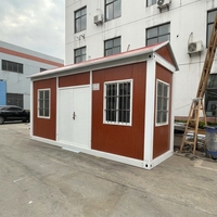 Maison modulaire en conteneur à toit incliné robuste pour salle d'isolement, bureau de chantier, solution de logement préfabriqué à faible coût