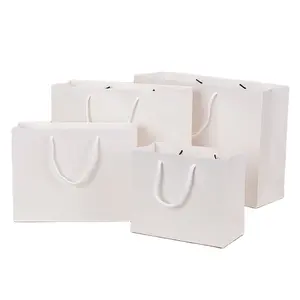 사용자 정의 인쇄 자신의 로고 브라운 크래프트 선물 공예 쇼핑 종이 가방 핸들