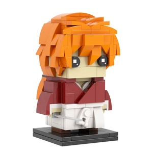Anime personalizzato figura <span class=keywords><strong>Rurouni</strong></span> <span class=keywords><strong>Kenshin</strong></span> HIMURA testa di mattoni <span class=keywords><strong>KENSHIN</strong></span> Mini giocattoli set di blocchi da costruzione mattoni - Product Image 4