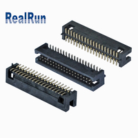 Connecteur SMD de type boîtier en laiton 1,27 mm, connecteur SMT H5,7 mm mâle, nickelage or, pour application sur circuit imprimé, 38 broches disponibles